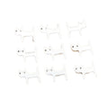 Minimal Cat Silhouette Charms in Bright Silver Finish view 5