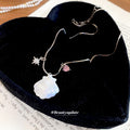 Silver-Tone Shell Heart And Starfish Pendant Necklace view 2