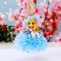 Jeweled Wedding Gown Doll Keychains in Nine Colors plus Assorted Option view 3