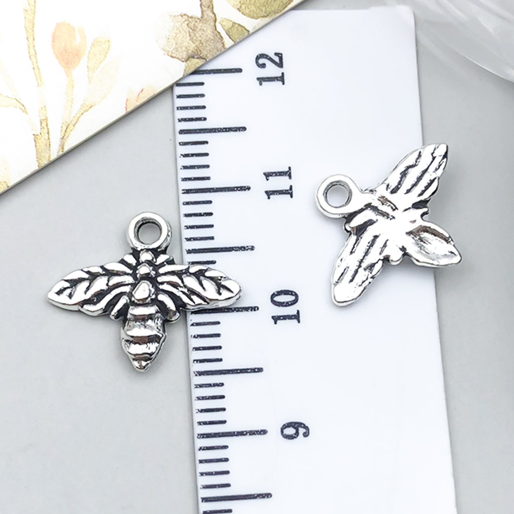 Antique Zinc Alloy Butterfly Bee charm pendants for DIY earrings necklaces bracelets and keychains