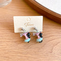 Pink and Blue Carousel Horse Earrings and Necklace view 6