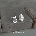 Silver Tone Lyre And Classical Face Asymmetric Stud Earrings view 1