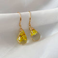 Pressed Flower Teardrop Hook Earrings in Five Colors view 6