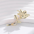 Tulip Enamel Pearl Look Metal Brooch Pin for Jackets and Lapels view 4