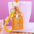 Gold Tone Abacus Keychains with Crystal Trim in Three Colors view 3
