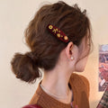 Red Velvet Horse Gold Charm BB Hair Clip Single Piece view 2