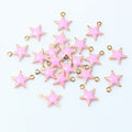 Colorful Enamel Star Charms With Gold Tone Loop in Nine Colors view 8
