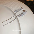 Silver Tone Leaf Crystal Earrings in Four Drop Designs view 4
