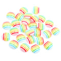 Striped Round Resin Cabochons in Sixteen Color Patterns and Mix view 10
