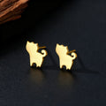Gold Tone Stainless Steel Novelty Stud Earrings in Six Designs view 6