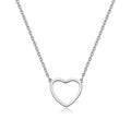 Minimal Open Heart Necklace in Gold and Silver Tone view 5