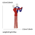 Rhinestone Dress Brooch With Bow And Long Chain Fringe view 7