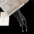 Safety Pin Multi-Chain Tassel Brooches Teardrop Ends Two Tones view 7