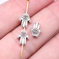 Hamsa Hand Metal Beads in 2 Metal Finishes for Jewelry Making view 6