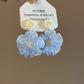 Crochet Flower Drop Earrings in Two Soft Colorways view 7