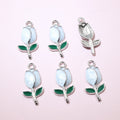 Colorful Enamel Tulip Bud Charms in Eleven Colors and Mixed Style view 11