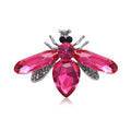 Silver Crystal Bee Insect Rhinestone Brooch Five Colors view 1