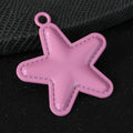 Enamel Star Charm Pendant with Stitched Edge Seven Colors view 6