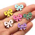 Enamel Bow Charms in Seven Bright Color Options for Jewelry Making view 2
