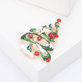 Enamel Christmas Tree Brooch In 2 Color Variants For Jackets and Scarves view 3