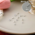 Clear Round Zircon Screw Back Stud Earrings Three Sizes view 2