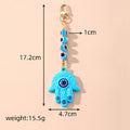 Large Acrylic Hamsa and Evil Eye Beaded Clip Keychains view 4