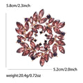 Marquise Crystal Leaf Wreath Brooch in Five Rich Colors view 7