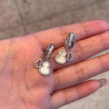 Crystal Gourd Outline Earrings Fashion Jewelry Collection view 6