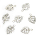 Crystal Open Leaf Jewelry Components For DIY Earrings And Bracelets Charms view 6