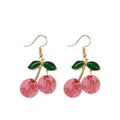 Heart and Cherry Glitter Look Hook Earrings in Five Styles view 5