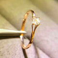 Petite Round Solitaire Ring In Silver And Gold-Tone Finishes view 2