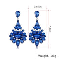Gold Tone Champagne Cluster Chandelier Tassel Crystal Three Designs Metal Dangle Earrings view 2