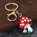 Polka Dot Mushroom Faux Pearl Accent Keychains in Eight Styles view 2