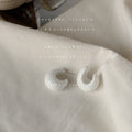 Glossy White Chunky C Shape Resin Hoop Stud Earrings For Women view 4