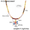 Beaded Flower Pendant Necklaces Pearl Stone Shell Star Tail view 9
