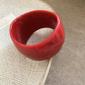 Glossy Resin Geometric Open Cuff Bangle Bracelet 18 Styles view 12
