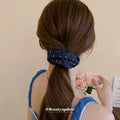 Polka Dot Satin Oversized Scrunchie In Black Or White view 4