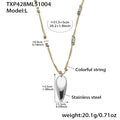 Polished Teardrop Pendant Necklaces and Stud Earrings Set view 8