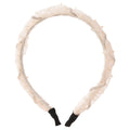 Mesh Tulle Rhinestone Twist Pearl Padded Hair Headband view 5