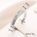 Twist Band Clear Channel Stone Ring Gold Rose Silver view 4