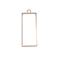 Tall Rectangle Open Frame Pendants in Four Metal Finishes view 3