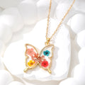 Pressed Flower Butterfly Pendant Necklaces in Three Designs view 6