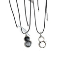 Black Double Gourd Cord Pendant Necklace Decorative Jewelry Design view 5