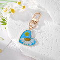 Heart Resin Daisy Keychains Gold Lobster Clasp 3 Colors view 3