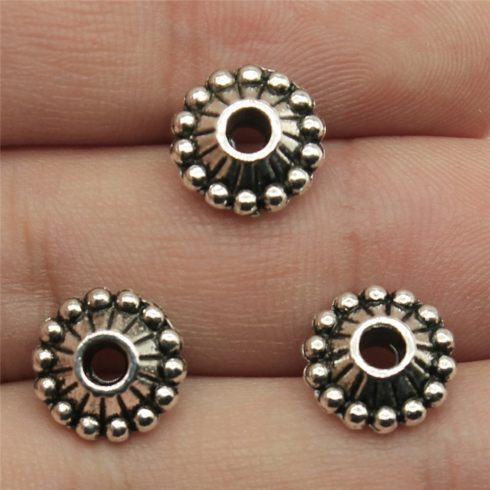 10x10x4mm 1.2g Multicolor Zinc Alloy Round Washer Small Hole Spacer Beads for DIY Jewelry Making