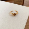 Gold Open Tiger Eye Stone Rings 3 Styles Adjustable view 6