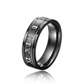 Roman Numeral Band Finger Rings Gold Steel Black Sizes view 7