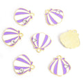 Striped Enamel Seashell Charms in Five Colors and Two Metal Tones view 12