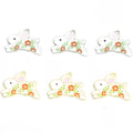 Floral Enamel Rabbit Charms in Gold and Silver Tone Finishes view 2