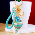 Jeweled Conch Shell Keychains With Color and Wrist Strap Options view 3